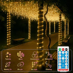 ANJAYLIA 66FT 200 LED Solar Rope Lights Outdoor Waterproof, Solar Powered Rope String Light with 8 Mode & Timer Remote, for Outdoor, Patio, Garden, Camping, Holiday & Christmas Décor Warm White