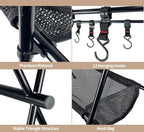 Sutekus Cookware Hanging Rack Collapsible Multifunction Camping Stand Outdoor Tools Hanging Organizer with Hooks (Large(40"X38"))