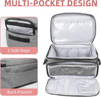First Aid Bag Empty, Small Medicine Bag Portable Medical Supplies Organizer for Travel, Home, Office, Car, Outdoor, Camping, Hiking (Gray)