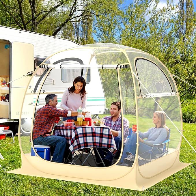 Goplus Sports Tent, Instant Pop up Weatherproof Shelter, Portable & Foldable Outdoor Clear View Bubble Tent w/Carrying Bag, Floor Mat, Watch Sports Events Camping