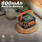 2-Pack Folding Solar Camping Lantern Flashlights, DIBMS Mini Collapsible USB Rechargeable Waterproof Hanging Light for Camping Hurricanes Emergency Power Outages Indoor Outdoor