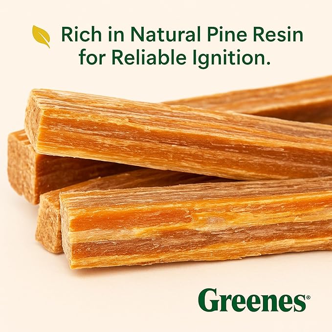 Greenes Fence Fatwood Fire Starter – 10 LB Box – 100% Natural Pine Resin Kindling – Chemical-Free All-Weather Fire Starting Sticks for Fireplaces, Campfires, Wood Stoves & Grills