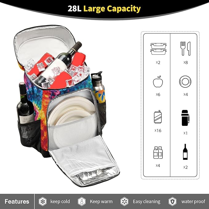 Tropical Pineapples Fruits Cooler Backpack Insulated Leak Proof Beach Cooler Bag Soft Lunch Picnic Hiking Camping Backpack Cooler