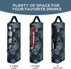 Golf Cooler Bag Plus Ice Pack Soft Sided Insulated Cooler Bag- Holds 6 Pack of Cans or 2 Wine Bottles - Grey Camo Golf Beer Sleeve Black Fits Discreetly in Golf Bags