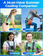 10000PRM Portable Waist Clip Fan, Up to 20Hrs Mini Portable Fan Rechargeable, Belt Clip on Waist Wearable Cooling Fans for Camping, Outdoor, Jobsite - Black