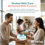 TrekTote Complete 15 Piece Unisex Travel Hygiene Kit with Toiletries & Personal Care Essentials, TSA-Compliant, Individually Packaged in Clear Bag, Single or Bulk Packs