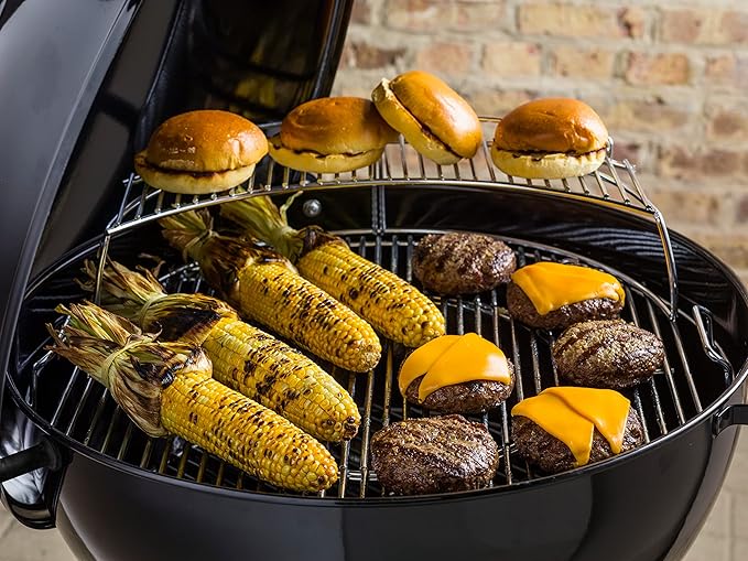 Weber Master-Touch Charcoal Grill, 22-Inch, Spring Green – Premium Outdoor BBQ Grill with Tuck-Away Lid Holder & One‑Touch™ Cleaning System, Porcelain‑Enameled Kettle