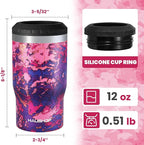HAUSHOF Can Cooler, 12 oz Slim Can Cooler, 4 in 1 Insulated Beer Can Cooler, Fits for 12 oz Standard Can|12 oz Slim Can|12 oz Beer Bottle, Perfect for Camping, Beach, Picnic