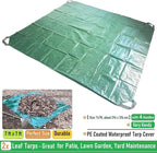 2-Pack 7x7ft Yard Garden Leaf Tarp 4 Handles Waterproof Tarps for Sandbox Cover,Lawn Debris,Yard Waste Tarp,Landscape Pruning,Leaf Hauler,Outdoor Camping Tarps,Tent Footprint,Patio Table,FirePit Cover