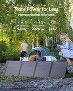 BLUETTI Solar Generator AC200L with 200W Solar Panel (Ships Separately), 2048Wh LiFePO4 Battery Backup w/ 4 2400W AC Outlets (3600W Power Lifting), for Camping, Home Use, Emergency