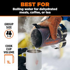 Jetboil Flash 1.0L Portable Fast Boil Stove with WindGuard for Camping and Backpacking, 1-Step Auto Ignition, New for 2026, Propane/Isobutane Burner, Topo