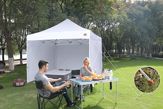 ABCCANOPY Easy Pop Up Canopy Tent with Sidewalls 10x10 Commercial -Series, Royal Blue