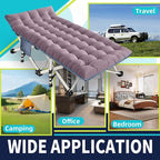 2-Pack Oversize Cot 79x18x32 Inch Extra Large Width XXL Camping Cot with Mattress Folding Cot Heavy Duty Comfortable Cots for Sleeping Guest Bed with Carry Bag Easy to Set-up for Home Indoor Outdoor