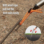 TiTo Titanium Tent Pegs Stakes Lightweight Snowfield Grassland Heavy Duty Tent Nails for Outdoor Camping Hiking and Plant Support Garden Stakes 4pcs/6pcs (8×240mm-4pcs)