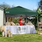 CROWN SHADES 12x12 Pop Up Canopy Tent Instant Commercial with 150D Silver Coated Fabric Including 1 Removable Sidewall, 4 Ropes, 8 Stakes, Weight Bags, STO 'N Go Bag, Forest Green