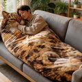 68.9 * 31.5 in Cat Sleeping Bag for Human,Fluffy Cat Sleeping Bag for Adults,Adorable Cats Envelope Sleeping Bags,Washable Warm Blanket for Camping and Home Lounging