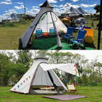 Travel Tent Dome Camping Tent 4-5 Person Windproof Waterproof Uv Protection Family Outdoor Tent