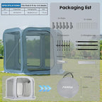 Poray Screen House Tent Pop Up Sun Shelter with Durable Mesh Zipper Doors,Portable Camping Tent 10 X 10 FT Screen Canopy Outdoor for Family Friends Party in Backyard,Park