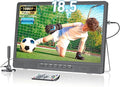 NORTHING 18.5" Portable TV 1080P Full HD, 6500mAh Rechargeable Small TV with Antenna, Stand, HDMI/USB/AV Input, Flat Screen TV for Camping Kitchen RV Car Bedroom