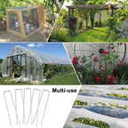 Petgrow 6 Inch Garden Stakes Galvanized Landscape Staples,U-Type Turf Staples for Artificial Grass, Rust Proof Sod Pins Stakes for Securing Fences Weed Barrier,Outdoor Wires Cords Tents Tarps,100