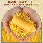 10 Packs Natural Beeswax Candles Compatible with Candle Lanterns, 12-Hour Long Burn Time Emergency Candles, Lantern Candle for Camping, Survival, Power Outages