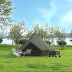 Oxford Bell Tent for Family Camping - Spacious 13.1ft /16.4ft Yurt with Stove Jack, Large Glamping Tents for 4-8 People, 4 Season Oxford Hot Tent Shelter