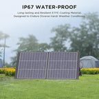 100W Portable Solar Panel N-Type 16BB,25% Efffciency Ultralight 7.98lbs Foldable Solar Charger for Jackery 300/EcoFlow River/Bluetti/Anker Solix, IP67 Waterproof for RV Camping Off-Grid