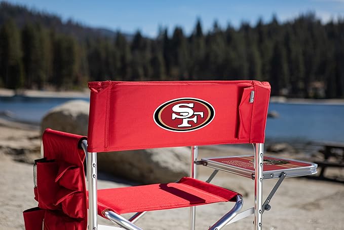 Picnic TIME NFL Unisex-Adult NFL Sports Chair with Side Table, Beach Chair, Camp Chair for Adults