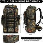 Hiking Backpack for Men 70L/100L Camping Backpack Military Rucksack Molle 3 Days Assault Pack for Climbing | Camping Backpack, 3 Days Assault Pack, for Climbing