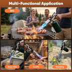 Saker Propane Torch Gun, Adjustable Flame Blow Torch with Safety Lock for BBQ, Grill, Campfire, Searing Steak, Cooking, Charcoal Lighter, DIY, Camping Torch Gift Idea (Propane Tank Not Included)