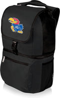 PICNIC TIME NCAA Kansas Jayhawks Zuma Backpack Cooler, Soft Cooler Backpack, Lunch Cooler, (Black)