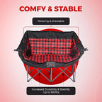 Double Camping Chair - Up to 650lbs - 2 Person Portable & Foldable Extra Padded Camping Couch - Cup Holder & Carry Bag Included - for Patio, Beach, Lawn, RV, Camping, Tailgate