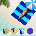 BYDOLL Beach Blanket 78''X81'' Waterproof Sandproof Suits1-4 Adults Oversized Lightweight Large Blanket Picnic Mat for Beach Sand Free Travel Camping Hiking Picnic