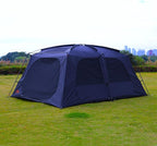 KTT Extra Large Tent 12 Person,Family Cabin Tents,Awning,2 Rooms,4 Doors and 4 Windows with Mesh,Straight Wall,Waterproof,Double Layer,Big Tent for Outdoor,Picnic,Camping,Family Gathering