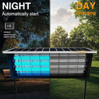 Large Solar Bug Zapper with High Powered for 3500 sq.ft, Portable Outdoor Mosquito Zapper, Rechargeable Electric Fly Zapper for Patio Garden Backyard RV Camping Pond Pest Control