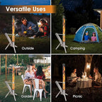 Patio Heater Wood Pellet Heater, Pellet Stove, Pellet Fire Pit for Outdoor, Fireplace for Camping Patio Garden Picnic, Outside Backyard Bonfire