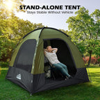 SUV Tent, Rectangle Car Tent for Family, Waterproof & Windproof for Car Camping, Large Camping Tents with Storage Bag, SUV, Van, Jeep