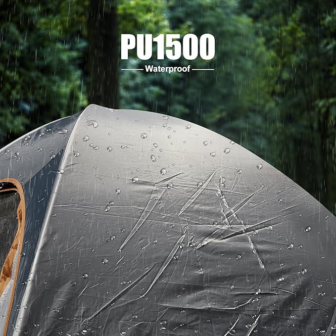 Camping Tent 2-4 Person, Waterproof Windproof Tent with Rainfly Easy Set up-Portable Dome Tents for Camping…