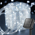 ANJAYLIA 33FT 100 LED Solar Rope Lights Outdoor Waterproof, Solar Powered Rope String Lights with 8 Modes for Outdoor, Patio, Garden, Camping, Holiday & Christmas Décor Cool White