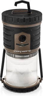 Blazin Bolt Rugged USB Rechargeable Lantern | 6000mAh Power Bank | 400 Lumen | 400 Hours of Light | 6 Modes | Camping, Emergency, Power Outage, Storm, Blizzard, Hurricane Survival