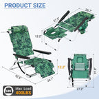 DoCred Heavy Duty Tanning Chair with Face Hole, Adjustable 5-Position Folding Chaise Lounge Chairs for Outside, Portable Lay Flat Beach Lounge Chair for Outdoor Sunbathing Beach Pool Lawn Camping