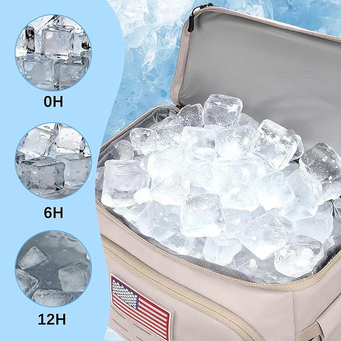 Goloni 40L Insulated Cooler Backpack, Leakproof Lightweight Soft-Sided Cooler with Cooler Compartment
