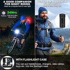 Rechargeable Flashlights High Lumens - Super Bright Small Pocket Magnetic Flashlight, 8 Modes LED Tactical Flash Light, Dual Button Powerful Work Light for Car,Home,Camping,Emergency (2, Pure Black)
