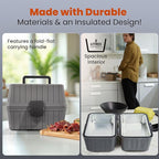 Gideon Heated Electric Lunch Box 12-Volt Portable Stove For Car, Truck, Camping, Etc. - Enjoy Hot Delicious Meals