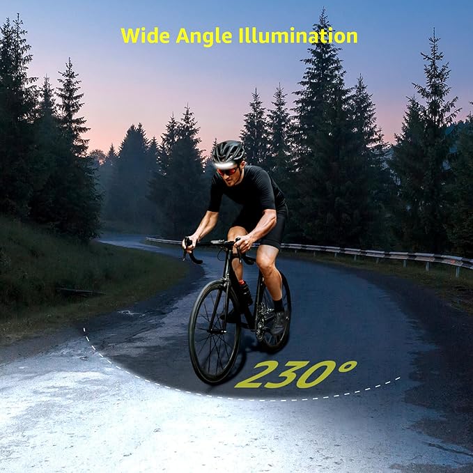 Lepro Headlamp - Super Bright LED Head Lamp Rechargeable with 230°Wide Beam, Adjustable Spotlight, Motion Sensor, 5 Modes, Waterproof Lightweight Headlight Flashlight for Camping Running