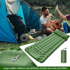 Inflatable Sleeping Pad for Camping, Compact Portable Airbed Mattress Pillow, Lightweight Backpacking Sleep Mat, for Outdoor Travel Backpacking Hiking Tent Car Truck SUV Women Men