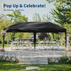10x20 Pop Up Canopy with 0/4/6 Sidewalls, Beach Ten with One Push Setup, Heavy Duty Outdoor Instant Canopy Tent with Portable Roller Bag, Silver Coated Top, 3 Adjustable Height, Sandbags