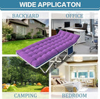 Camping Cot with Comfortable Mattress Cots for Sleeping Bed Adults Premium Fabric Camping Bed Easy Setup Folding Cot with Carry Bag for Guest Home Office Outdoor