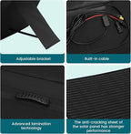 400W Portable Solar Panel, with 4-in-1 Connector and MC4 Output, IP65 Waterproof with Adjustable Stand, 400W Foldable Solar Panel for Power Station, RV, Off Grid Blackouts, 23% High Efficiency