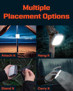 P4X Camping Lantern - Hanging Lantern w/ Bright & Warm Adjustable Lighting - Emergency Lantern w/ USB-C Charging - Rechargeable Camping Light for Power Outage, Tent, Outdoor, Hiking, Camp, & Fishing